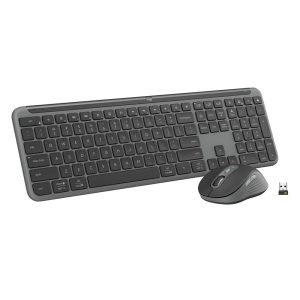 Signature Slim K950 Wireless Keyboard, Sleek Design, Switch Typing Between Devices, Quiet Typing, Bluetooth, Multi-OS, Windows, Mac, Chrome - Graphite