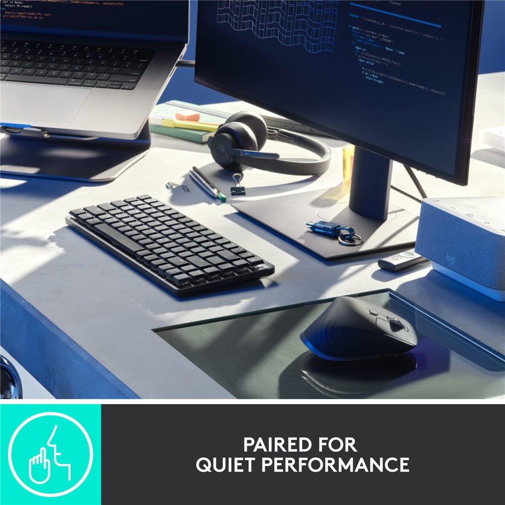 MX Mechanical Wireless Illuminated Performance Keyboard, Tactile Quiet Switches, Backlit Keys, Bluetooth, USB-C, macOS, Windows, Linux, iOS, Android, Metal, Graphite - Image 4