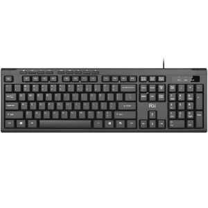 RK907 Ultra-Slim Compact USB Wired Keyboard for Mac and PC,Windows 10/8 / 7 / Vista/XP (Black)