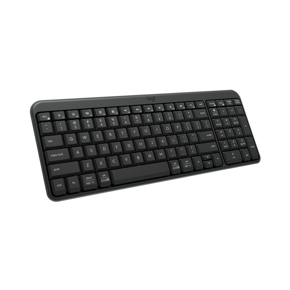 K250 Bluetooth Keyboard with Numpad, Easy Connectivity, Compact Wireless Keyboard Made with Recycled Plastic, Spill-Resistant, Comfortable Keys - Windows/MacOS - Graphite