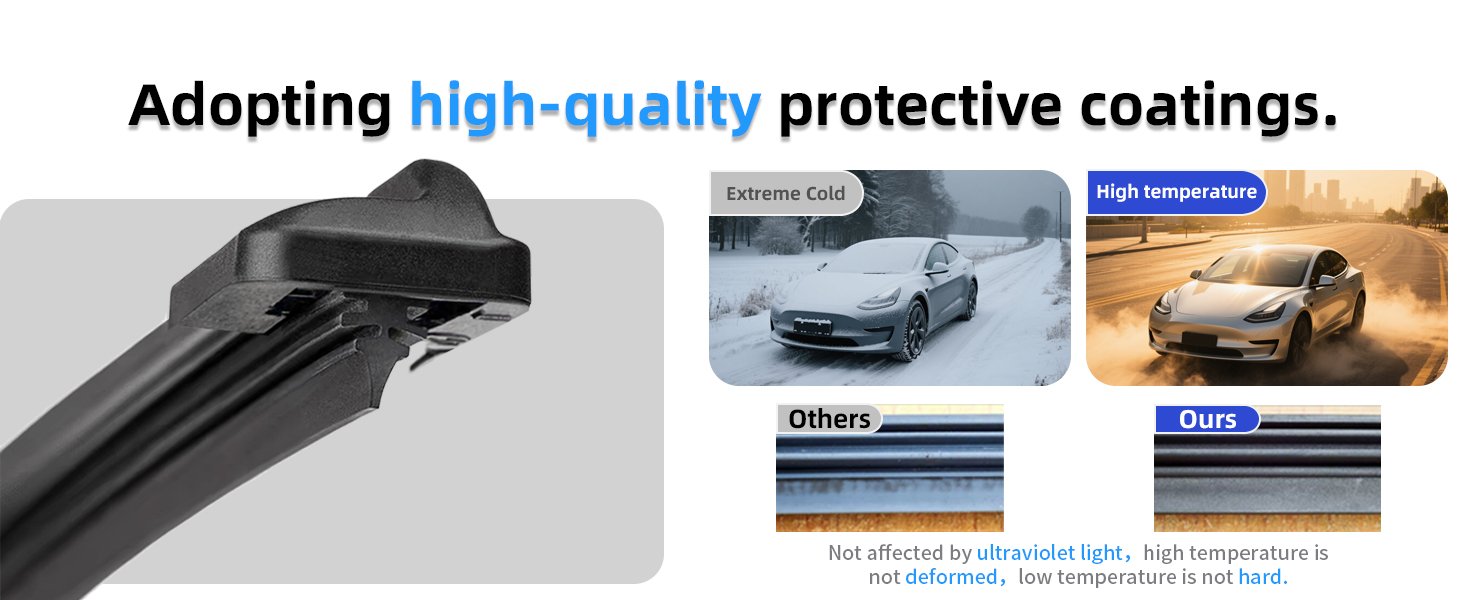 Silicone Windshield Wipers Replacement